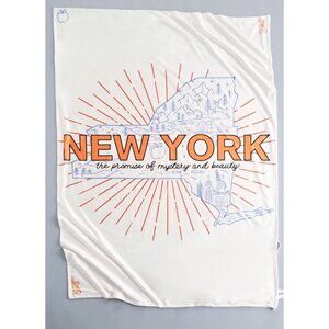 Junk Gypsy New York Themed Throw Blanket With Travel Pouch & Strap 50" X 70" 100